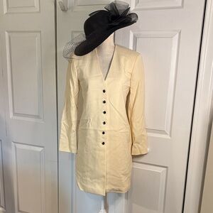 Sylvia Heisel Cream Midi Dress